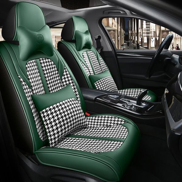 2022 Última última capa de assento de carro de couro PU para TOYOTA HYUNDAI MAZDA LEXUS BMW Água Universal Tamanho Universal Covers Verde