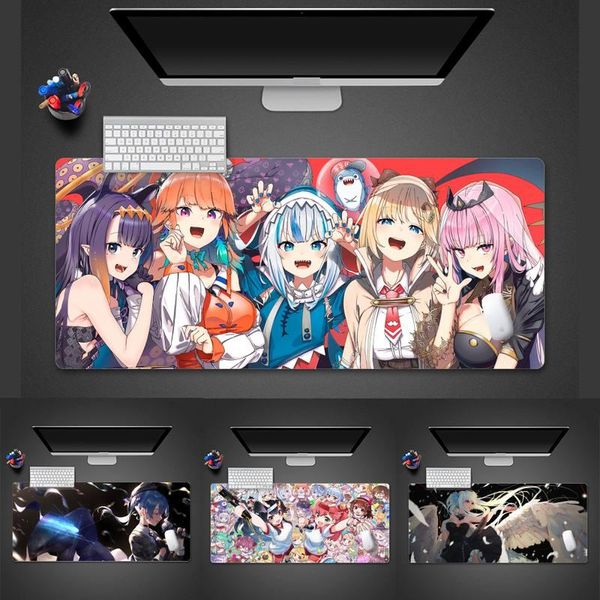 

mouse pads & wrist rests hololive kawaii girl unique deskpad game mousepad desk table protect gamer large mat x xl non-slip lapcushi