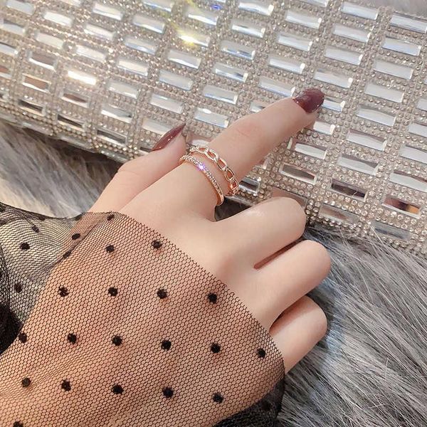 

wedding rings jewellery luxurious opening adjustable light luxury design jewelry size ring for women girls, Slivery;golden