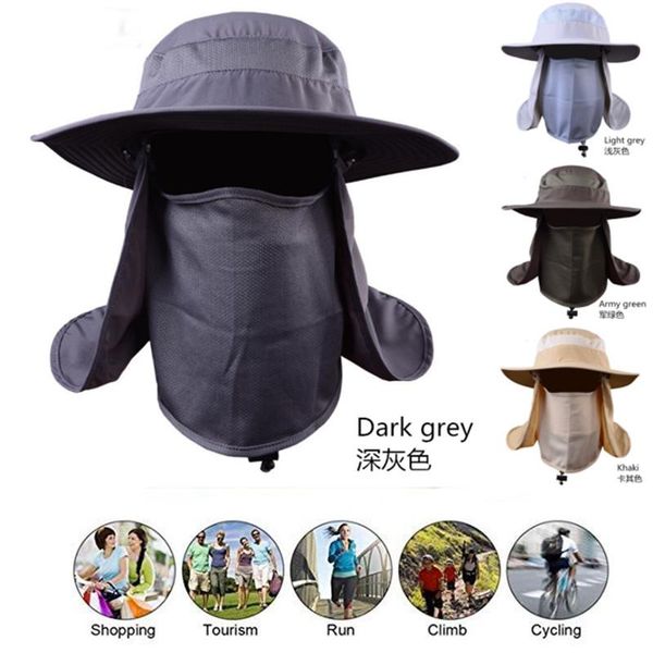 

stingy brim hats bomhcs fishing hat folding sun 360-degree uv protection adjust cap for men women hiking outdoor yard garden working, Blue;gray