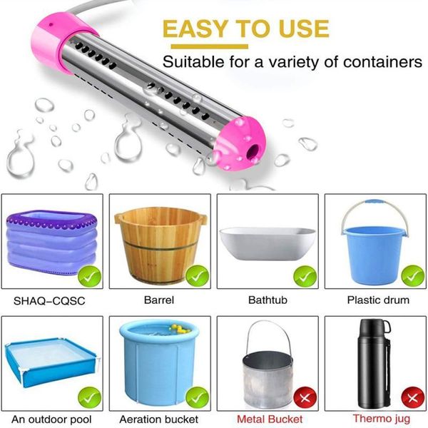 

smart home control high-power bathtub electric water heating rod invasive fast bath tub basin bucket boiler homehold