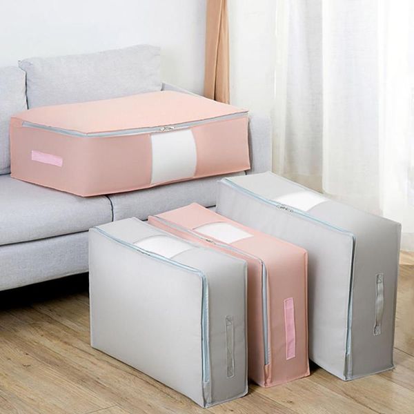 

portable underbed storage boxes household clothes bags folding closet organizer for pillow quilt blanket clothing & wardrobe