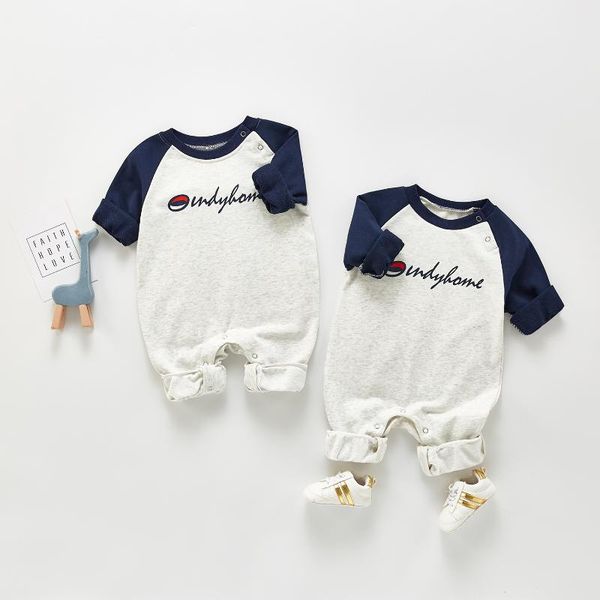 

jumpsuits korean baby kids rompers boys cool sport clothings casual clothes, Blue