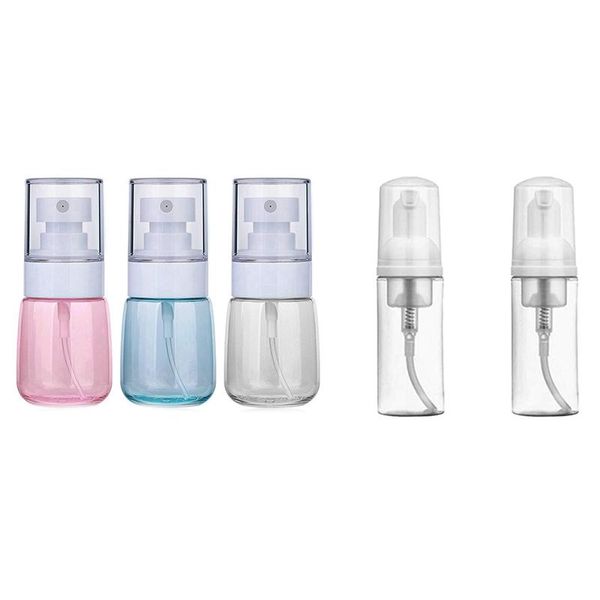 

storage bottles & jars 3x 30ml random color fine mist spray bottle 1 set of 2 50ml dispenser soap foam foaming pump suds plastic
