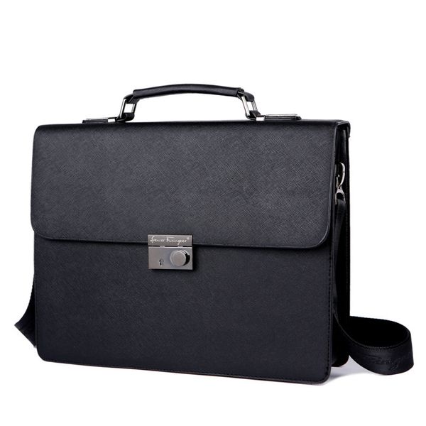

briefcase men's business handbag single shoulder crossbody lock leisure fashion