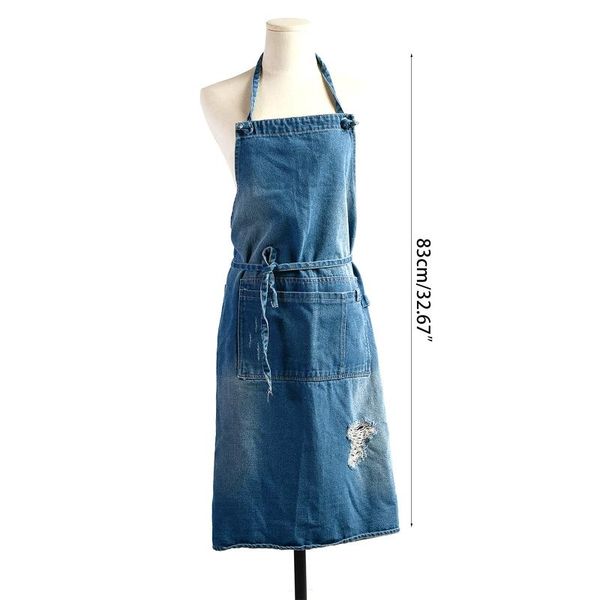 

cotton denim apron fashionable baking work clothes overalls drop aprons