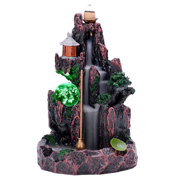 

fragrance lamps statue backflow incense burner big cermatic smoke waterfall stick holder incienso quemador ea6xxl