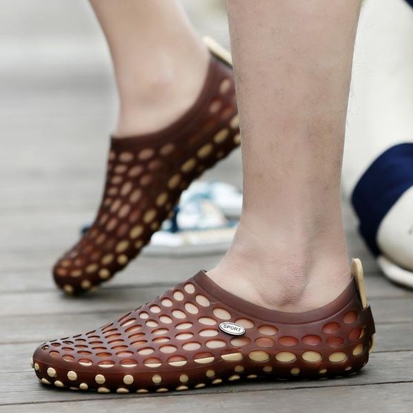 

sandals charming 2021 casual men slippers summer shoes beach flip flops boho, Black