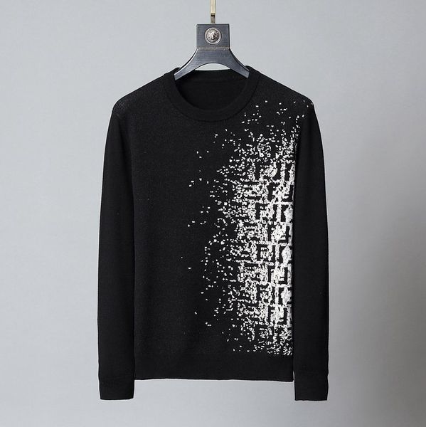 

sweaters fashion knit 2021 autumn sweater men's letter jacquard net red tide ted pullover long sleeve, White;black