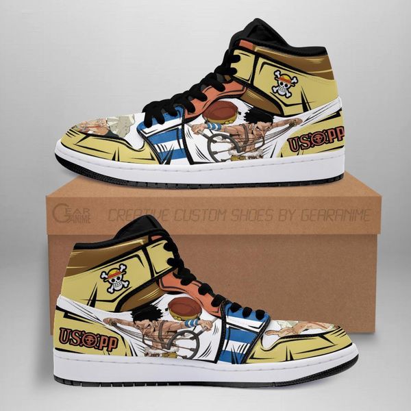 

usopp sneakers the sniper skill one piece anime shoes fan