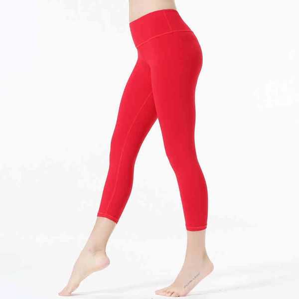 

capri yoga pants pink color solid trousers slim running leggings sport trousers lady tight fitness pants