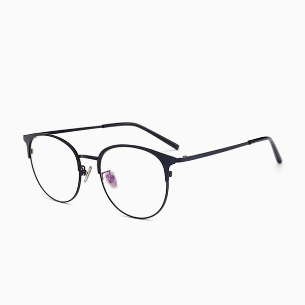 Qualität Cat Eye Frauen Sonnenbrille Rahmen Männer EyeFrames Retro Großen Kreis Brillen Weibliche Metall Optische Gläser Voll R288S