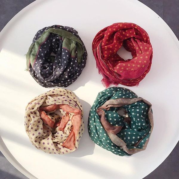 

scarves winter wave point cotton small tassel lady scarf shawl bufanda mujer 2021 autumn women fashion long, Blue;gray