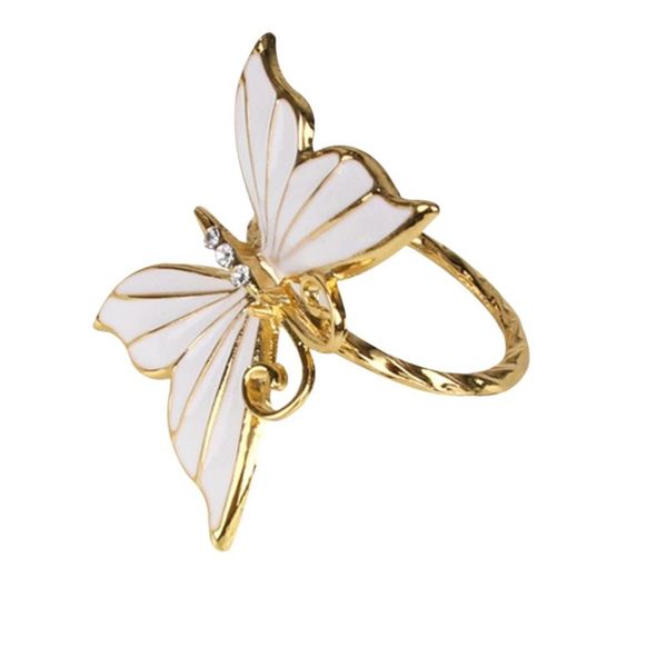 

napkin rings shaped creative holder serviette buckles home decoration for banquet party dinner table (golden wh