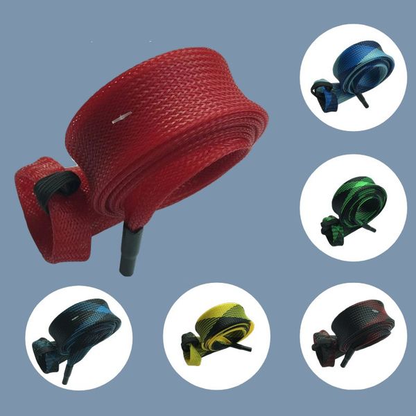

fishing rod cover braided mesh tackle boxes fishing accessories casting spinning fishing pole sleeve protector 611 z2