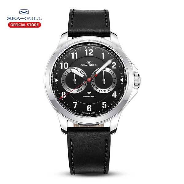 

wristwatches seagull watch mens automatic mechanical watches 100m 44mm business man 2021 luxury 819.27.1012, Slivery;brown