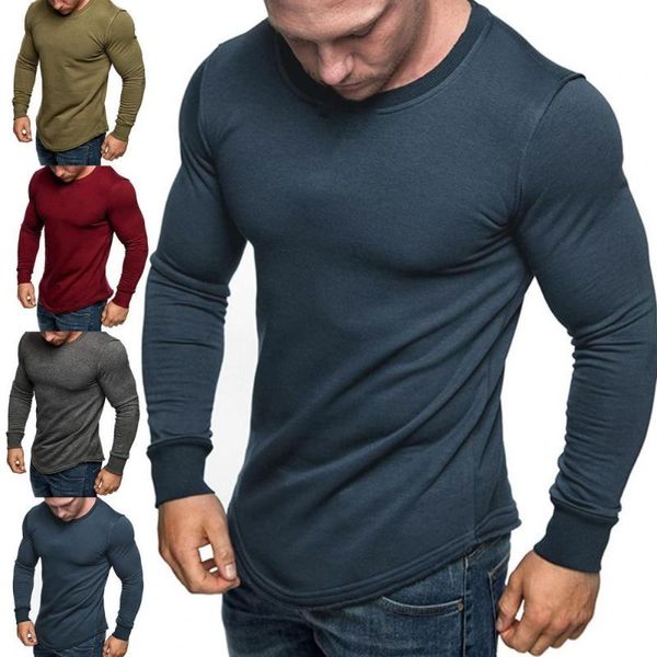 

men's sweaters breathable chic solid color male autumn t-shirt soft texture tunic o-neck for daily wear, White;black