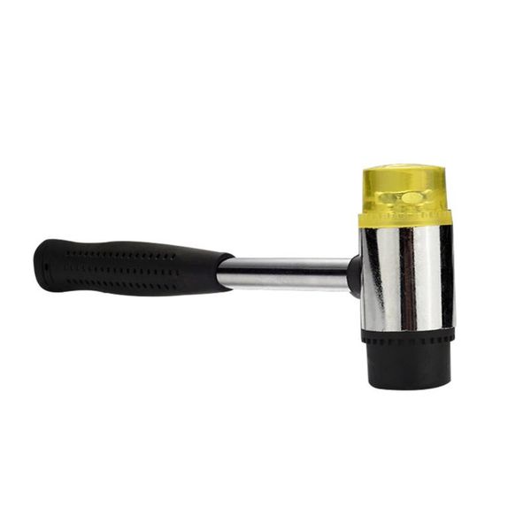 

hand tools 25mm soft mallet double face tap rubber hammer with non slip plastic grip diy leather tool manual
