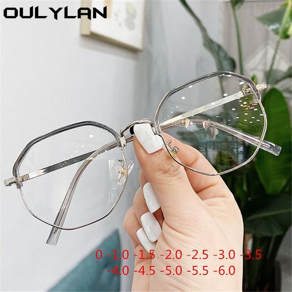 

fashion sunglasses frames oulylan finished myopia glasses women men metal polygon nearsighted eyeglasse student -1 -1.5 -2 -2.5 -3 -3.5 -4 -, Black