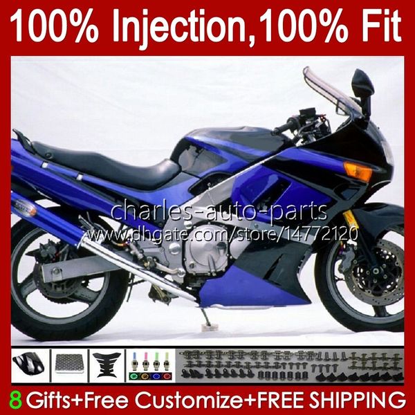 OEM-Einspritzverkleidung für KAWASAKI NINJA blau glänzend neu ZZR-400 ZZR-600 2001 2002 2003 2004 2005 2006 2007 84HC.79 ZZR600 ZZR400 ZZR 400 600 93 94 95 96 97 98 99 00 Body Kit