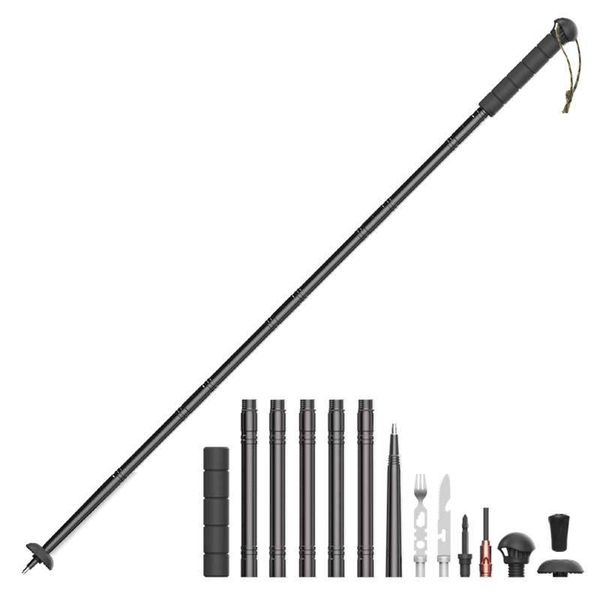 

trekking poles walking tactical stick sticks anti hiking multifunctional folding tools