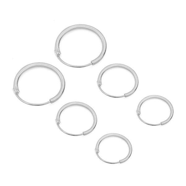 

hoop & huggie 3 pairs sizes minimalism simple round circle earrings small ear studs for women girls fashion jewelry, Golden;silver