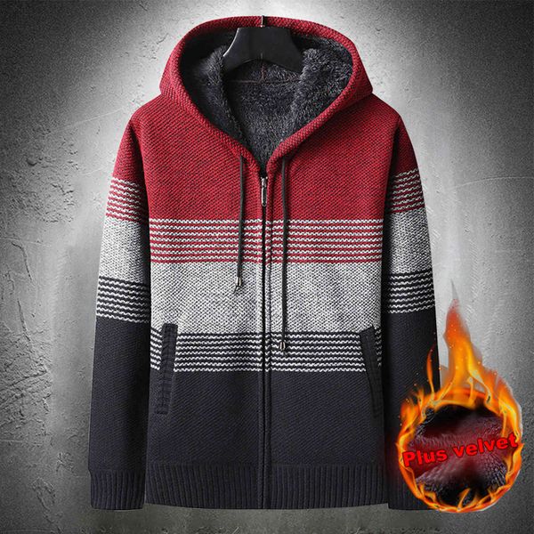 

men's wool hoodie, zipper et, cashmere sweater, casual coat., White;black