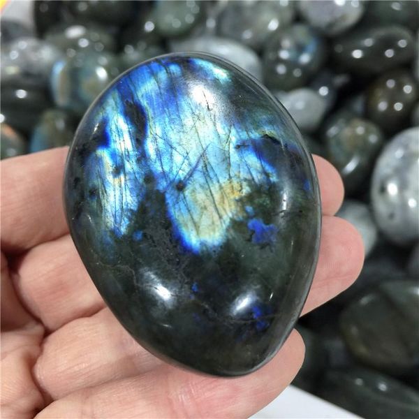 

decorative objects & figurines 1pc natural labradorite palm stone feldspar crystal mineral ore specime healing energy home decoration collec