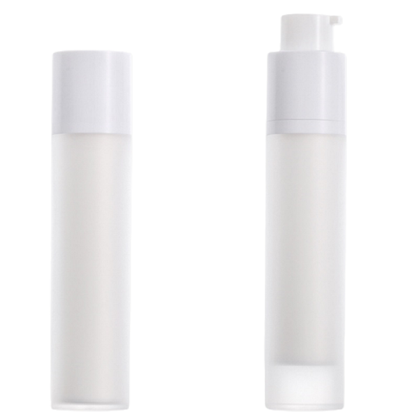 Bottiglie di stoccaggio Vasetti 15ml 30ml 50ml Pompa per lozione senz'aria smerigliata in plastica Bottiglia ricaricabile Essenza usa e getta Contenitore per imballaggio cosmetico