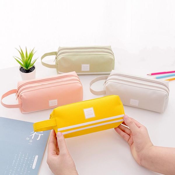 

pencil cases double layer case large capacity bag multifunction school for girl cute
