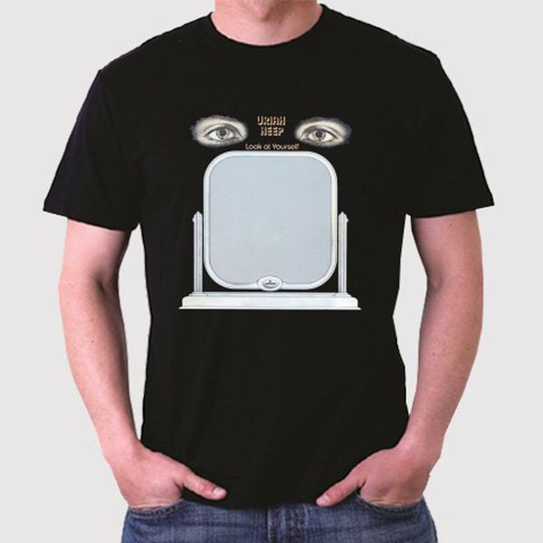 

Uriah Heep Look At Yourself Men's Black T-Shirt Size S to 3XL, White;black