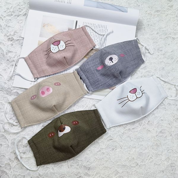 

masks cotton dust-proof printing children's cartoon breathable washable decorative