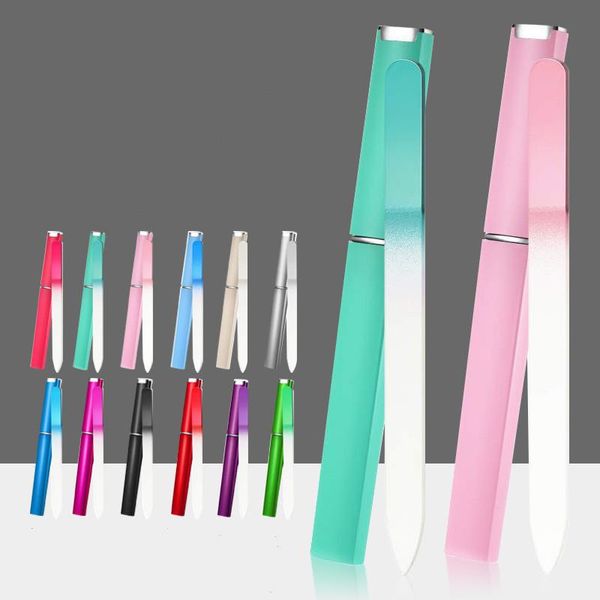 

nail files manicure set colored crystal glass file polished and tool sandblasted