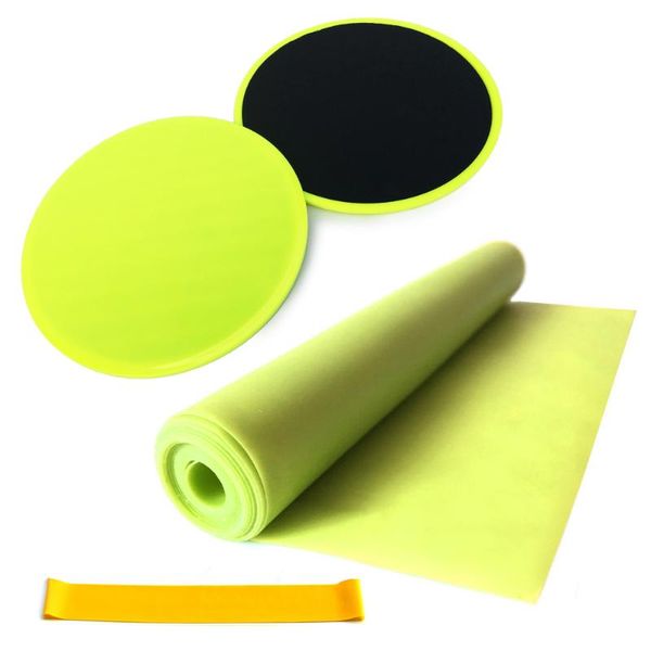 

4pcs yoga equipment set discs core sliders resistance loop band exercise strap perfect abdominal training bands
