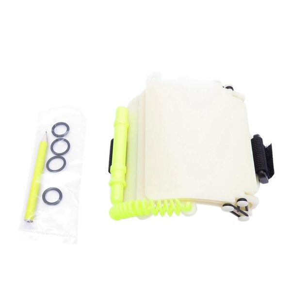 

-luminous underwater triple scuba diving wrist writing slate with pencil arm 3 panels write board pool & accessories