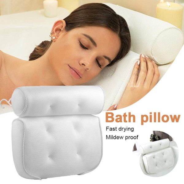 

other bath & toilet supplies spa pillow bathtub with suction cups neck back support thickened for home tub bathroom accessories
