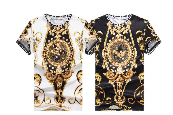 

luxury men's casual t shirts wear designer short sleeve medusa t-shirt 100% cotton wholesale black and white men's tees big size m, White;black