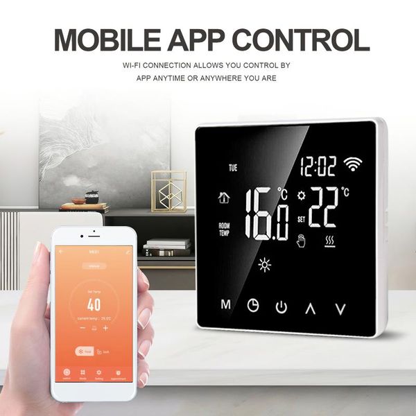 

smart home control wifi thermostat electric temperature controller sensor with remote for google home, alexa