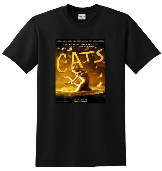 

cats t shirt movie poster tee 4k bluray cover tee small medium large or xl, White;black