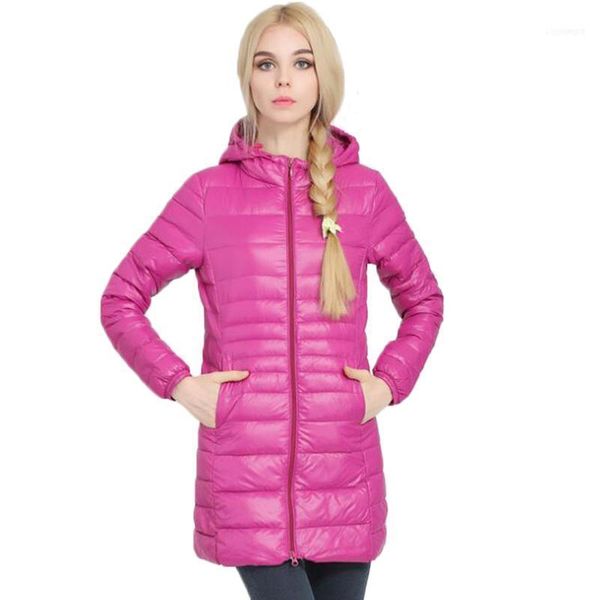 

winter jacket woman's outerwear slim hooded down woman warm coat women ultra light jackets white duck parkas1, Black