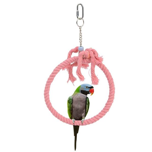 

other bird supplies parrot swing toy hanging cotton rope round circle ring perch handmade weave