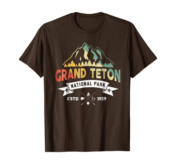 

vintage retro grand teton national park shirt souvenir, White;black