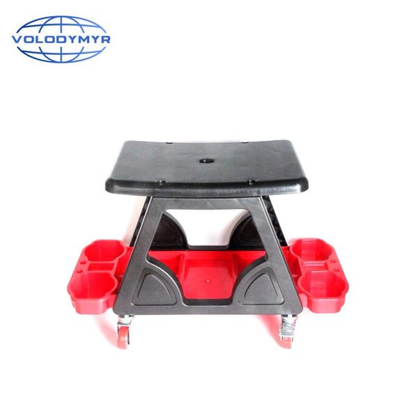 

car grooming work stool polishing working bench tools storage auto detailing waxing trolley chair movable garage seat organizer