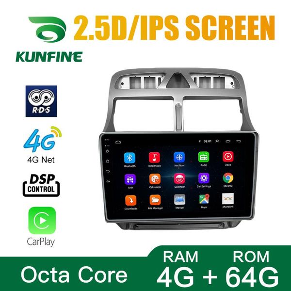 

player octa core android 10.0 car dvd gps navigation multimedia deckless stereo for 307 radio wifi