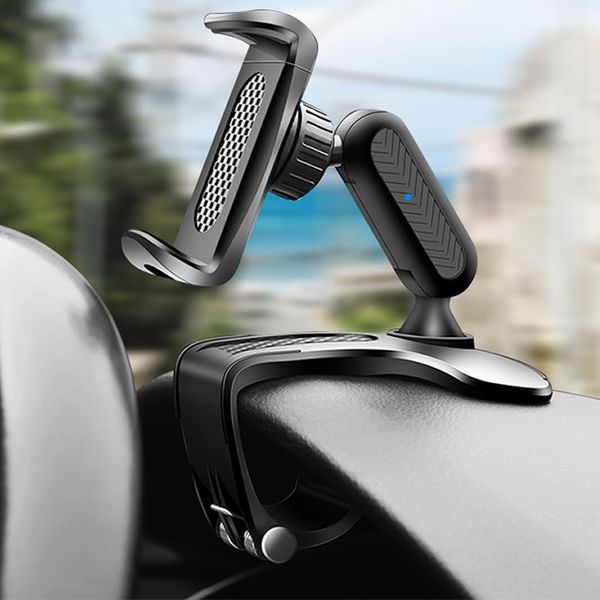 Supporto per telefono per auto con montaggio su cruscotto Rotazione a 360 gradi Supporto per clip per specchietto retrovisore Staffa multifunzione per iPhone Xiaomi Huawei