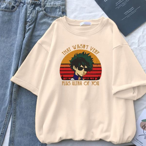 

women's t-shirt spring summer female tshirts plus size clothes my hero academia japan cartoon printing tee shirts short sleeve women, White