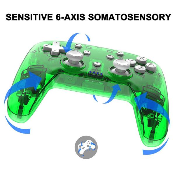 

game controllers & joysticks clear wireless controller tablet pc smart tv box gamepads for switch turbo vibration gyro function