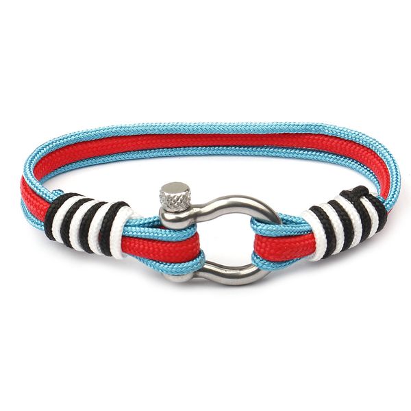 

Handmade Flag Color Sport Camping Parachute Cord Bracelet Men Women Nautical Survival Rope Chain Bracelets