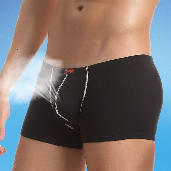 

underwear longjo modal big flat angle comfortable fashion men's underwear, Black;white