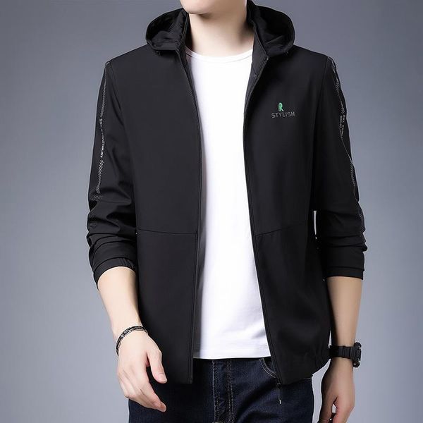 

men's jackets 2021 spring jacket casual hooded detachable youth trend korean sports fashion, Black;brown